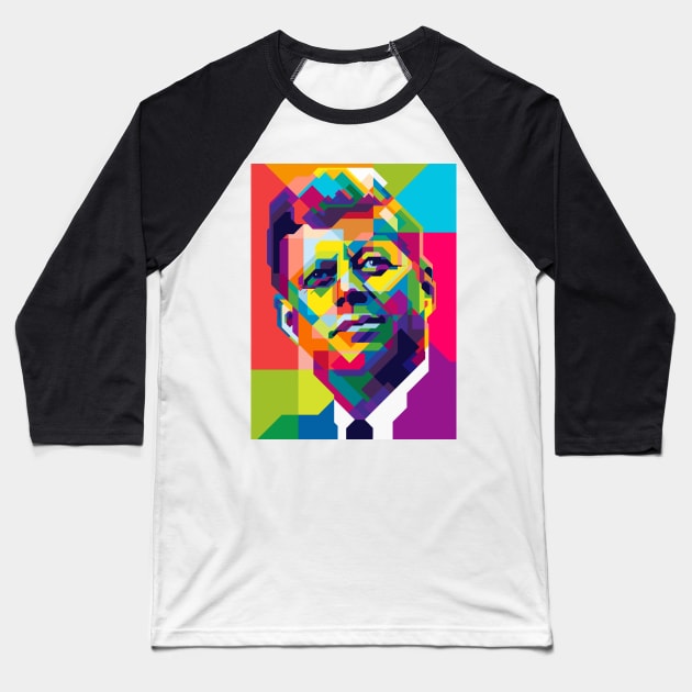 JOHN F KENNEDY Baseball T-Shirt by mrcatguys